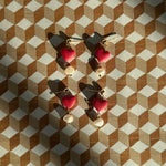 Load image into Gallery viewer, Heart &amp; Pearl Dangles
