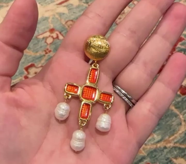 Byzantine Pearl Dangles
